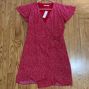 Francesca’s red wrap dress NWT size M